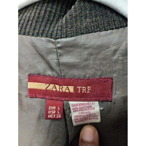 ZARA TRF Corduroy Blazer Jacket High-Low Jacket L /M - Picture 6 of 12